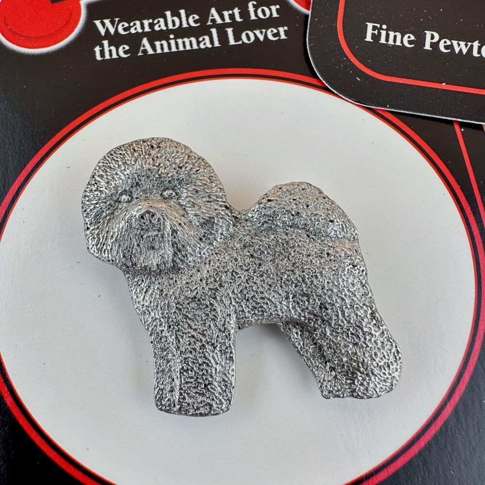 Vintage Animal Pins Lot George G. Harris Pewter Bichon Frise Dog Tree Frog Goose - Picture 13 of 16